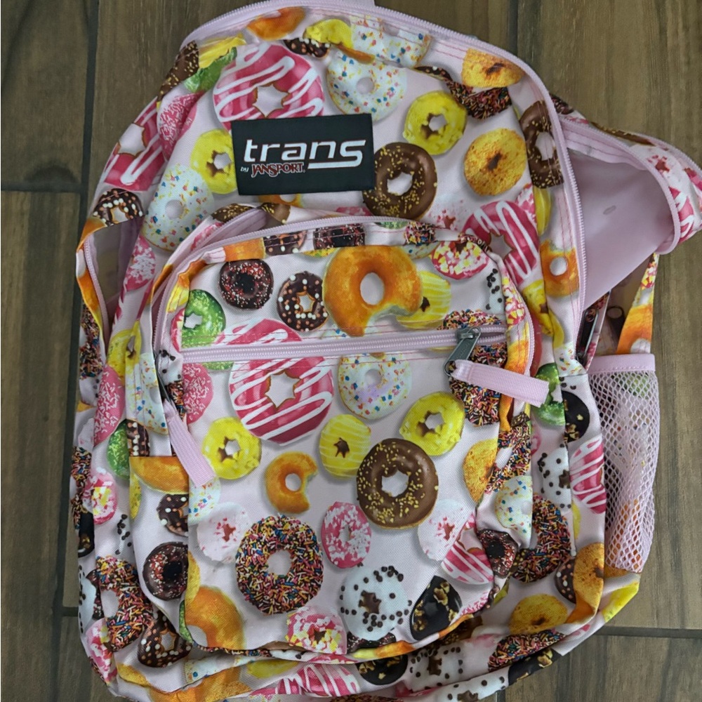 Kids Doughnut Print Backpack - Pink Multi
